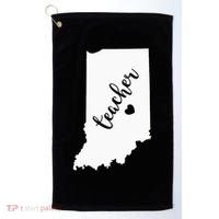 Indiana Teacher Red For Ed Public School Golf Towel thumb 0