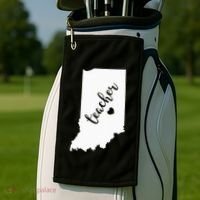 Indiana Teacher Red For Ed Public School Golf Towel thumb 2