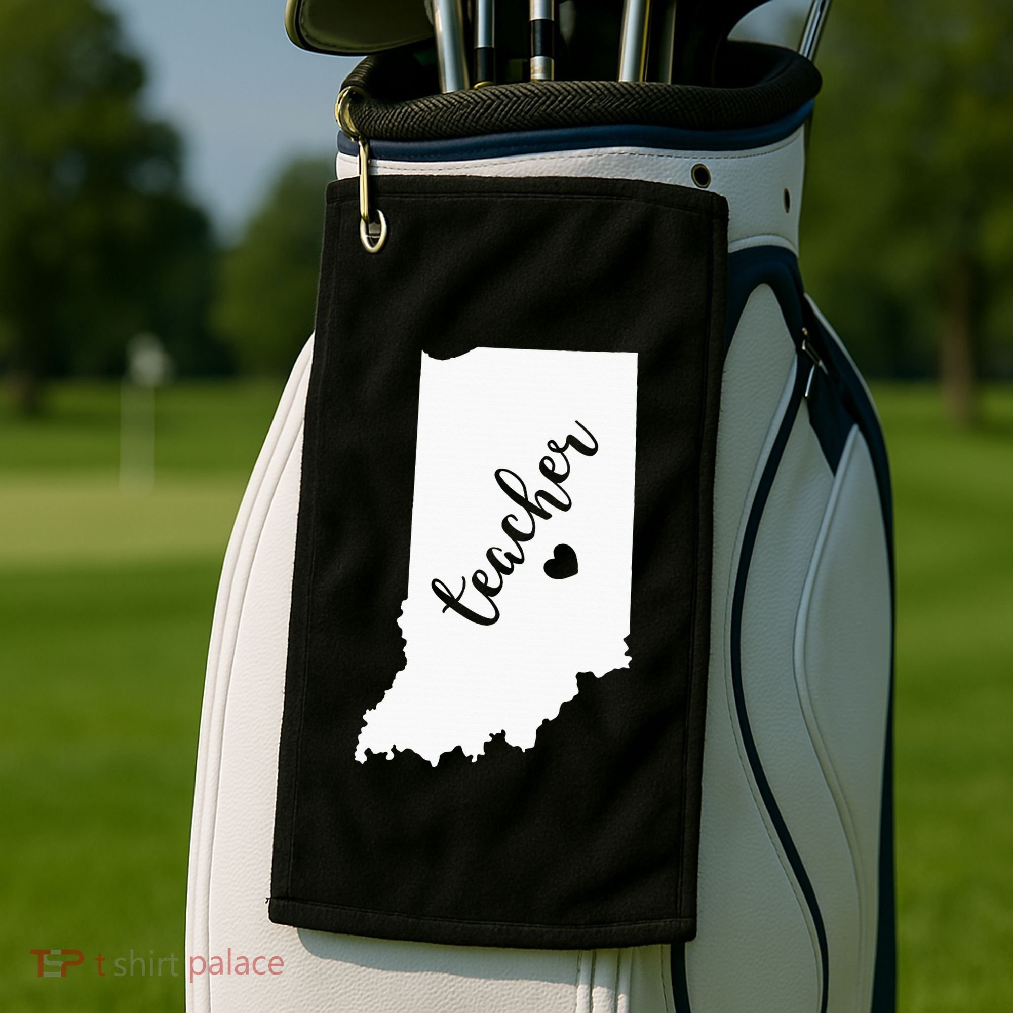 Indiana Teacher Red For Ed Public School Golf Towel