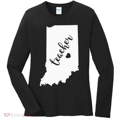 Indiana Teacher Red For Ed Public School Women's Long Sleeve Shirt