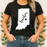 Indiana Teacher Red For Ed Public School Women's T-Shirt thumb 2