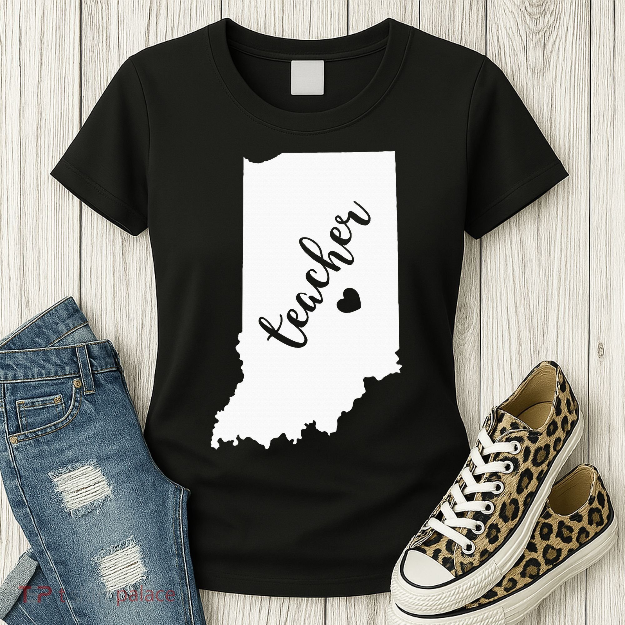 Indiana Teacher Red For Ed Public School Women's T-Shirt