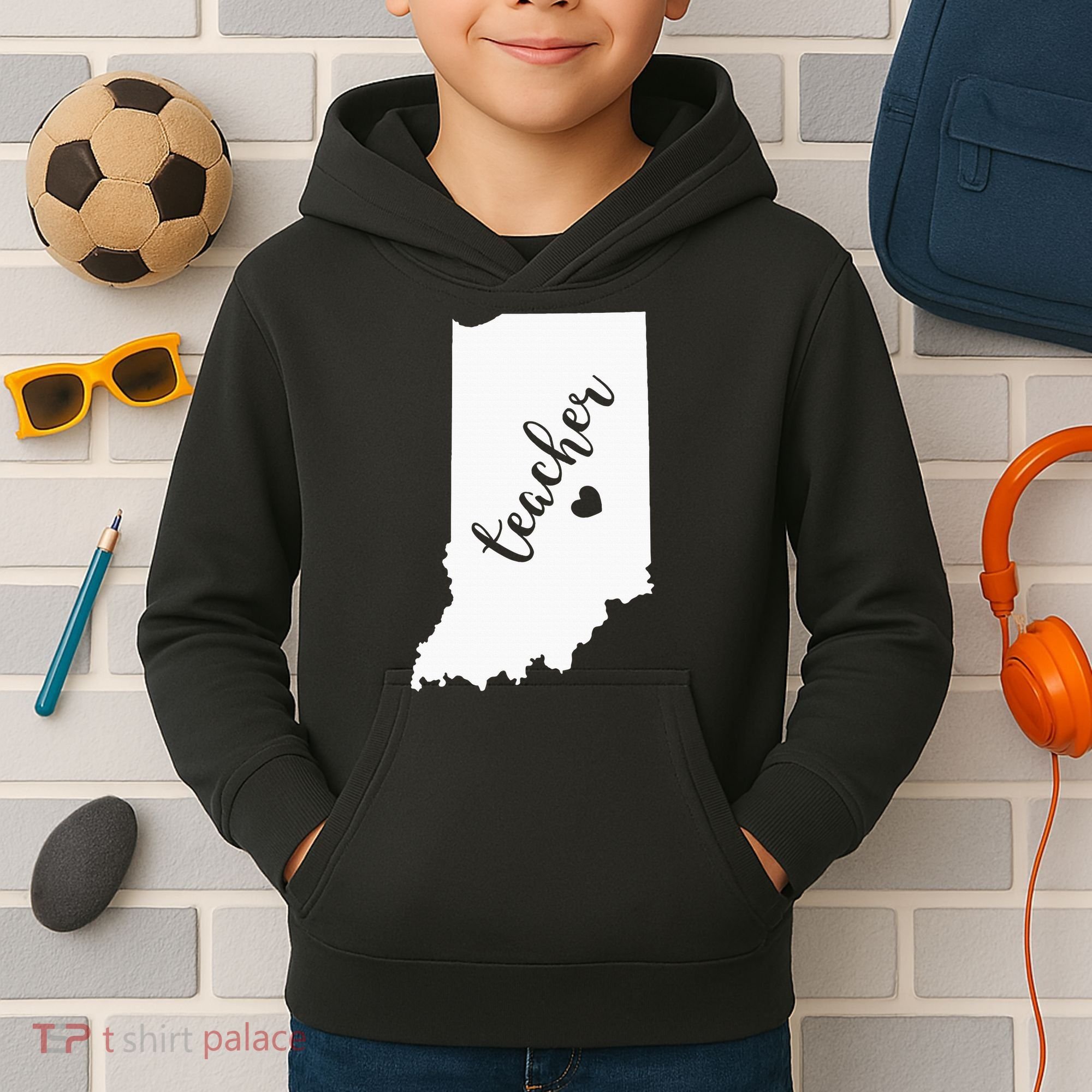 Indiana Teacher Red For Ed Public School Kids Hoodie