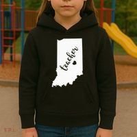 Indiana Teacher Red For Ed Public School Kids Hoodie thumb 3
