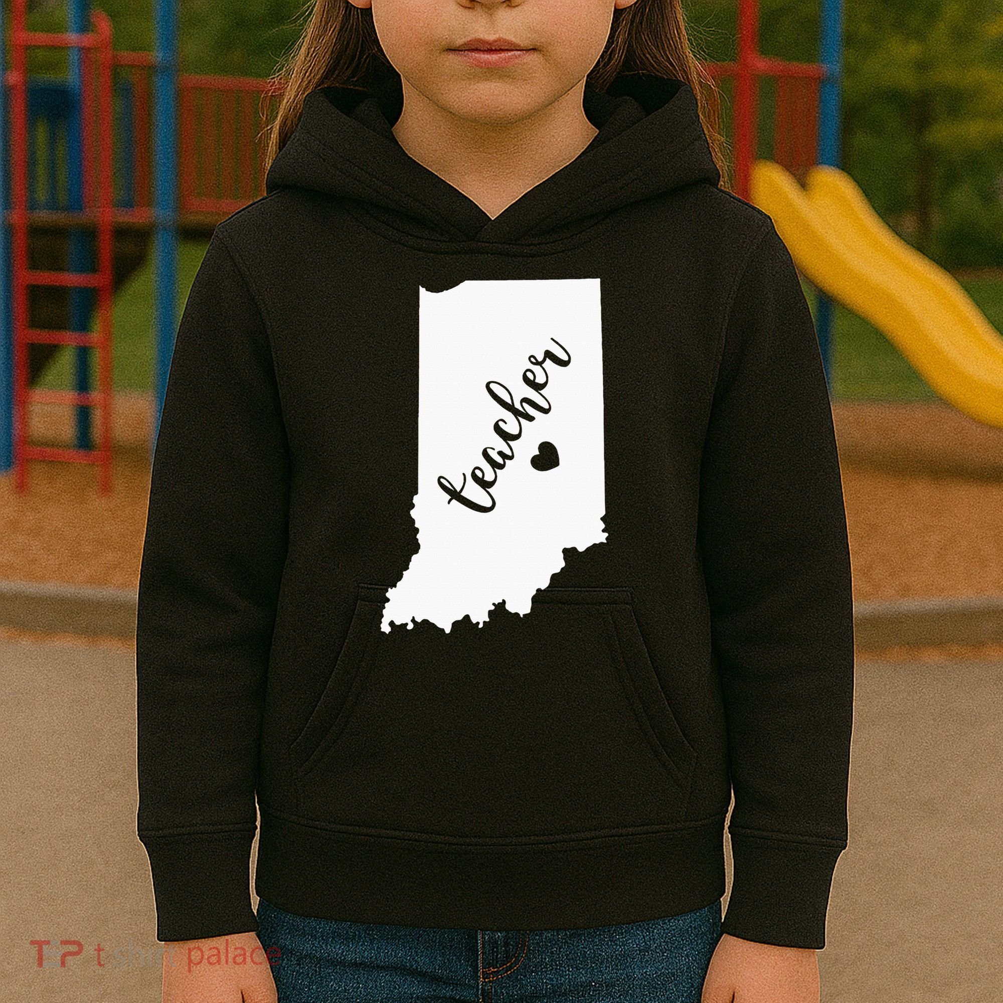 Indiana Teacher Red For Ed Public School Kids Hoodie