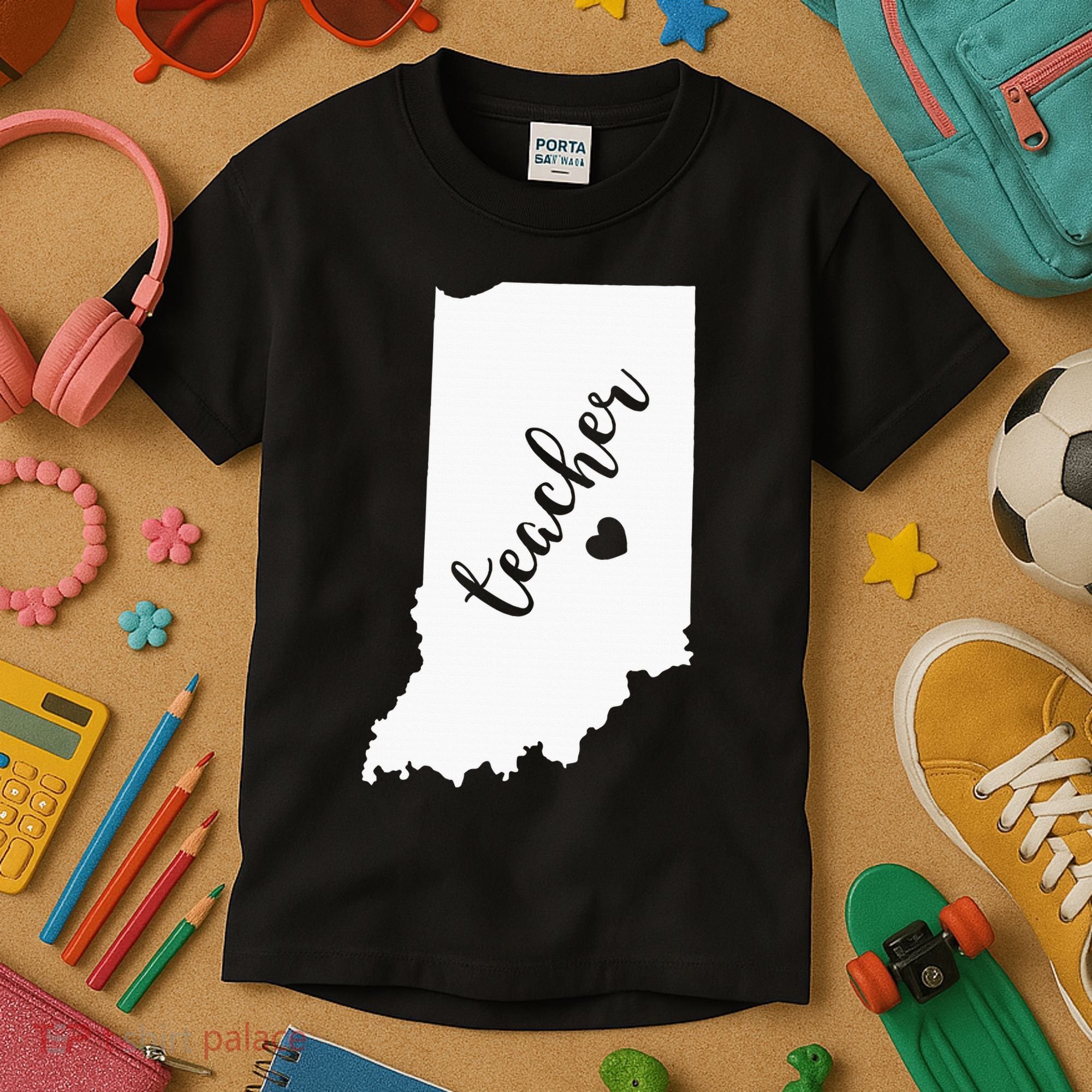 Indiana Teacher Red For Ed Public School Kids T-Shirt