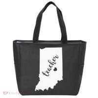 Indiana Teacher Red For Ed Public School Tote Bag thumb 0