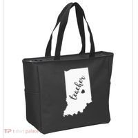 Indiana Teacher Red For Ed Public School Tote Bag thumb 2