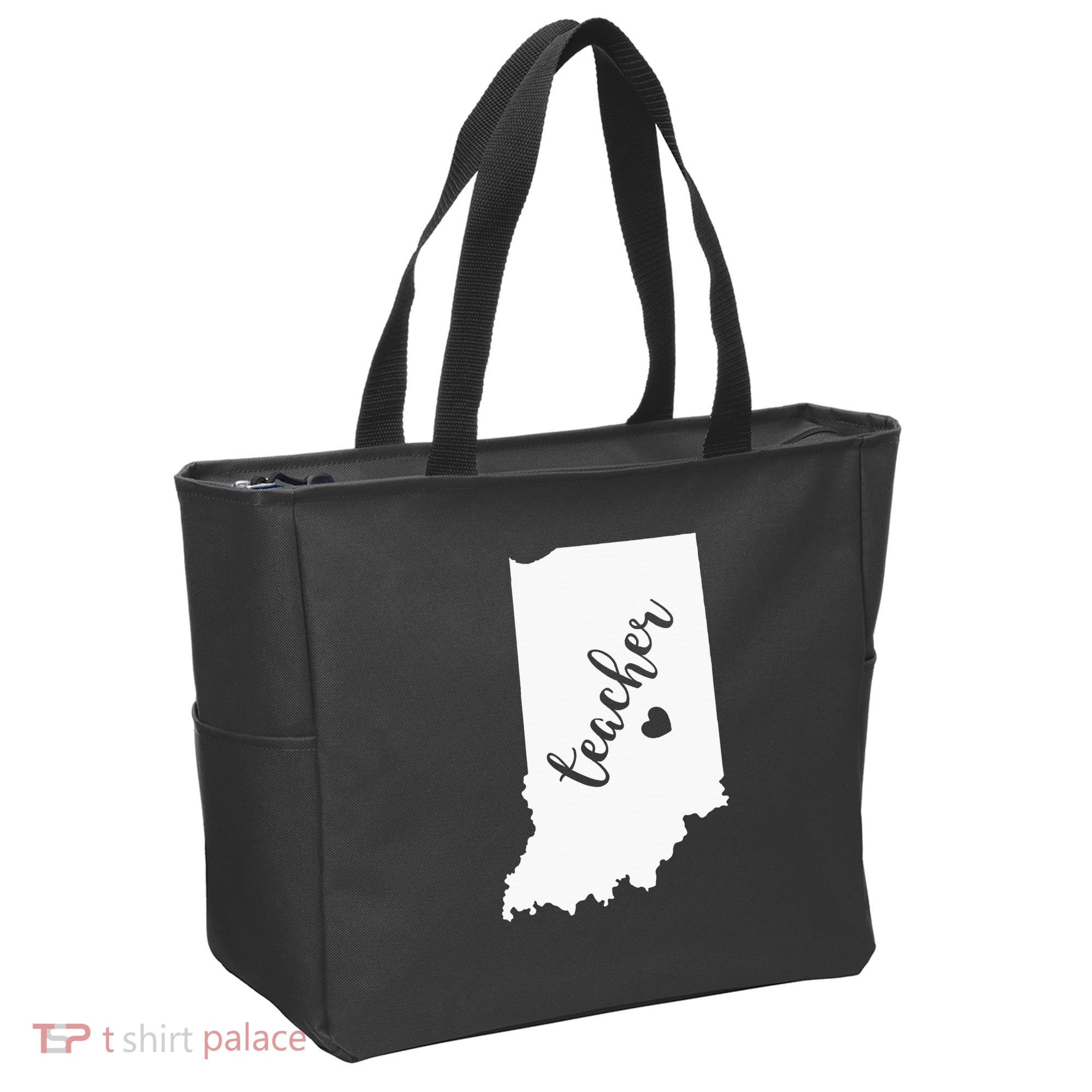 Indiana Teacher Red For Ed Public School Tote Bag