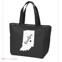 Indiana Teacher Red For Ed Public School Tote Bag thumb 3