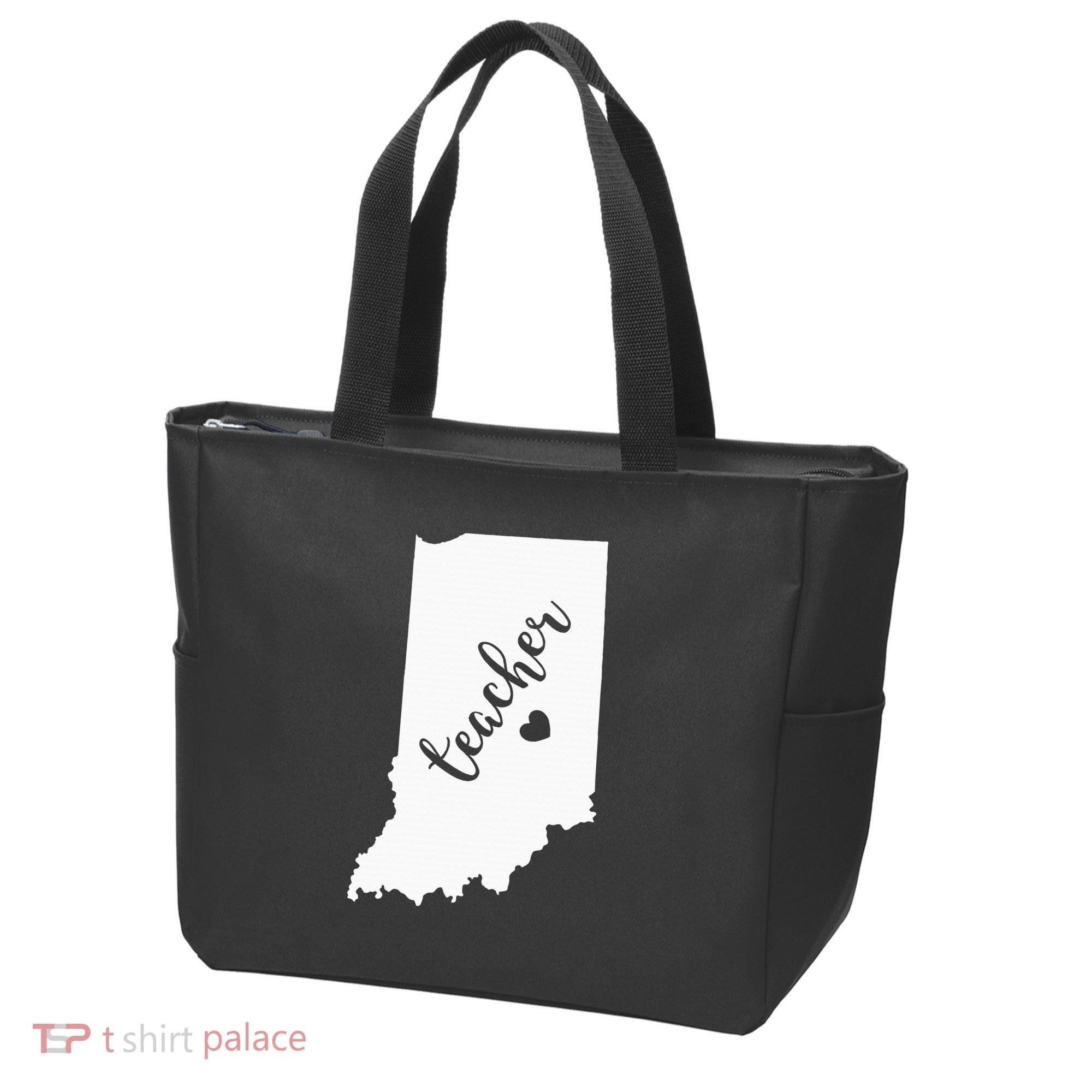 Indiana Teacher Red For Ed Public School Tote Bag