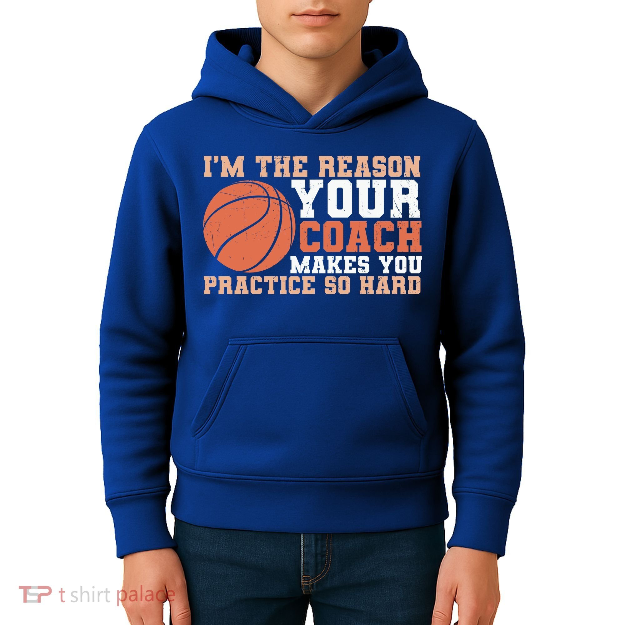 I'm The Reason Your Coach Makes You Practice So Hard Basketball Kids Hoodie