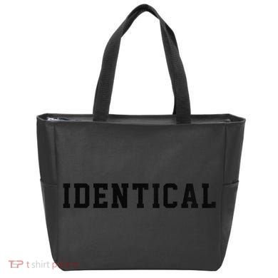 Identical Twin Raglan Tote Bag