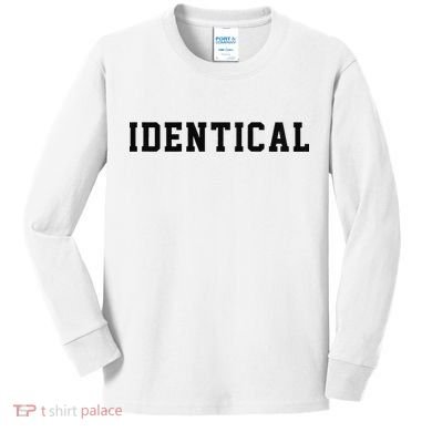 Identical Twin Raglan Kids Long Sleeve Shirt