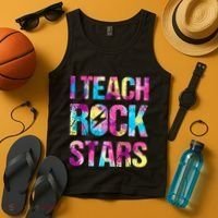 I Teach Rockstars Funny Music Teacher Back To School Tank Top thumb 4