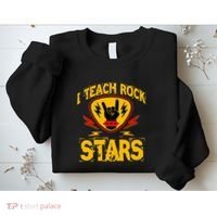 I Teach Rock Stars Music Teacher Rock On Sweatshirt thumb 2