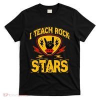 I Teach Rock Stars Music Teacher Rock On T-Shirt thumb 0