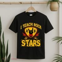 I Teach Rock Stars Music Teacher Rock On T-Shirt thumb 2