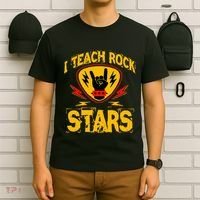 I Teach Rock Stars Music Teacher Rock On T-Shirt thumb 6