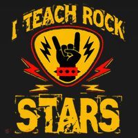 I Teach Rock Stars Music Teacher Rock On Baby Bodysuit thumb 2