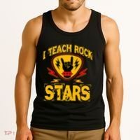 I Teach Rock Stars Music Teacher Rock On Tank Top thumb 3