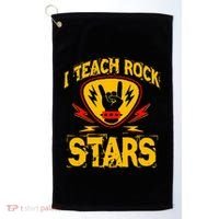 I Teach Rock Stars Music Teacher Rock On Golf Towel thumb 0