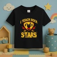 I Teach Rock Stars Music Teacher Rock On Toddler T-Shirt thumb 3