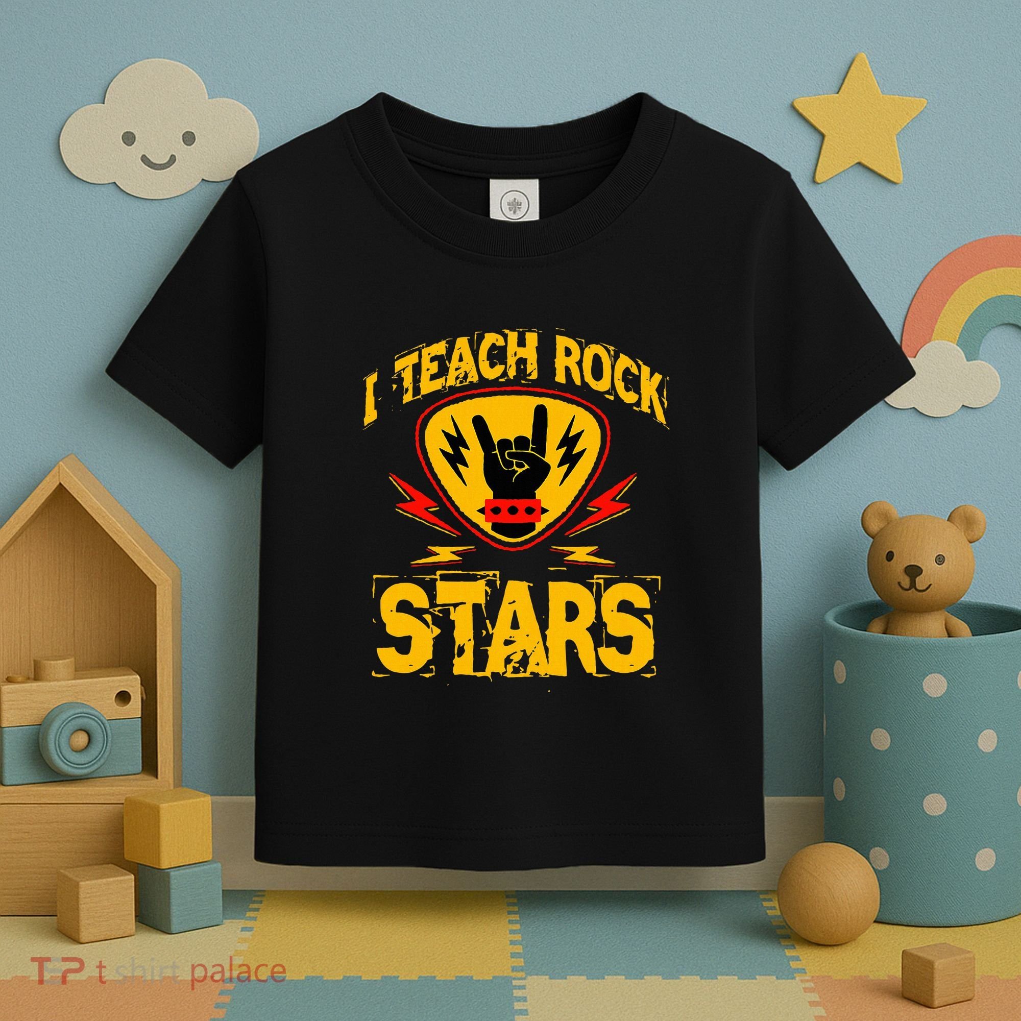 I Teach Rock Stars Music Teacher Rock On Toddler T-Shirt