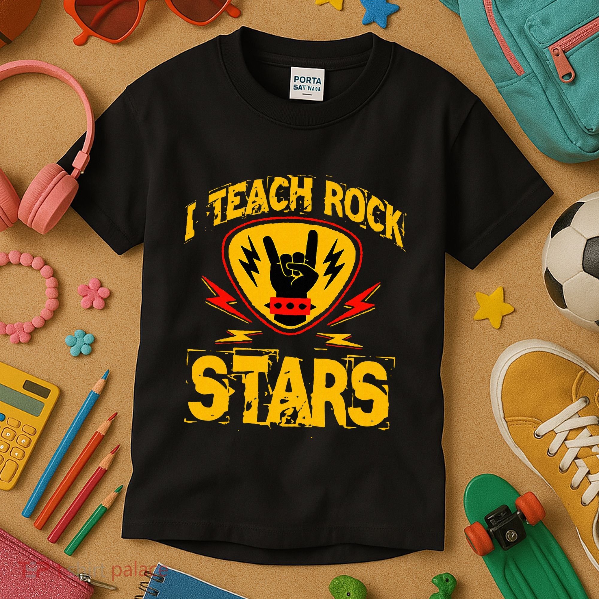 I Teach Rock Stars Music Teacher Rock On Kids T-Shirt
