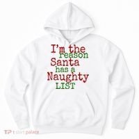 Im The Reason Santa Has A Naughty List Funny Holiday Hoodie thumb 0
