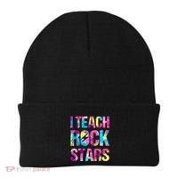 I Teach Rockstars Funny Music Teacher Back To School Beanie thumb 0
