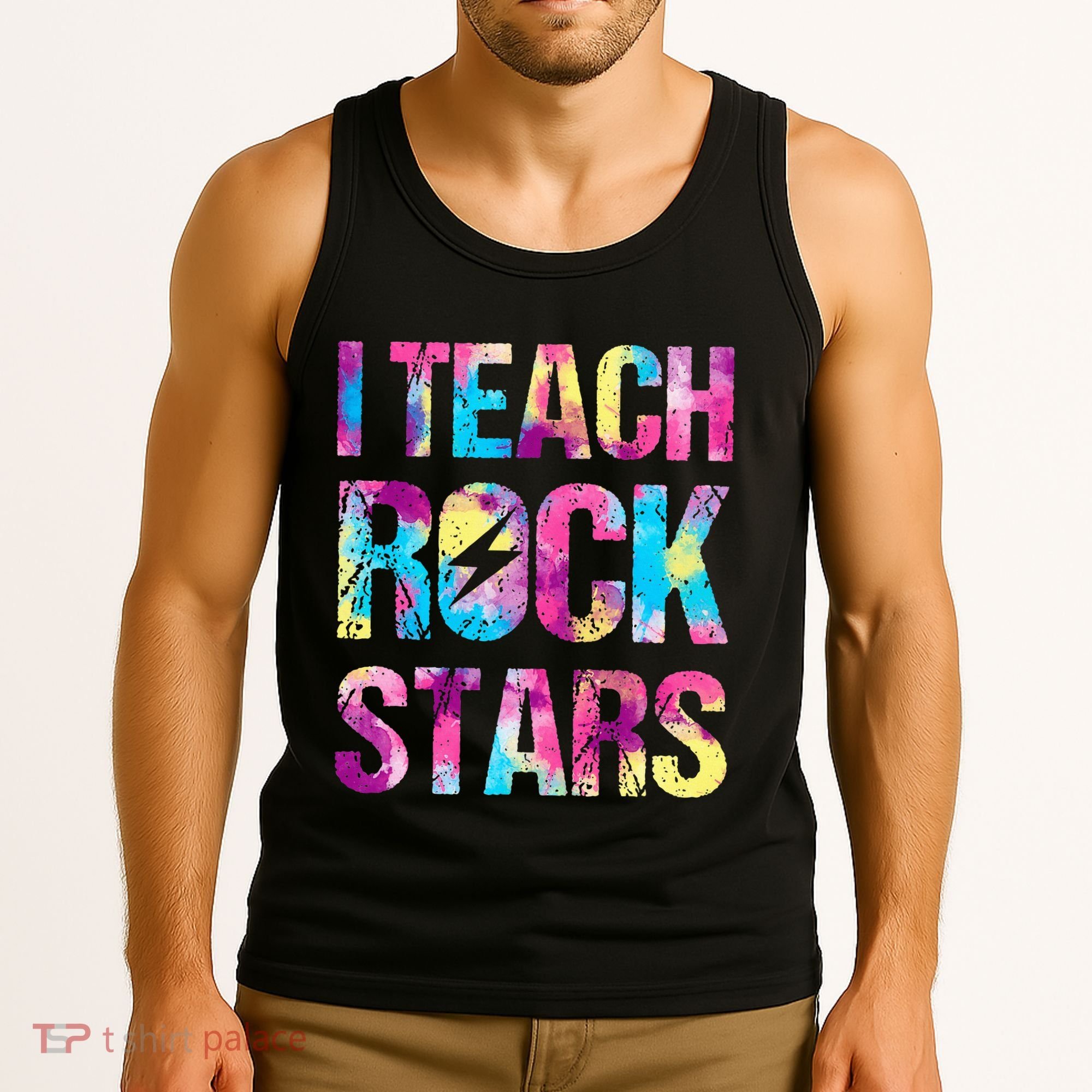 I Teach Rockstars Funny Music Teacher Back To School Tank Top