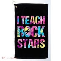 I Teach Rockstars Funny Music Teacher Back To School Golf Towel thumb 0