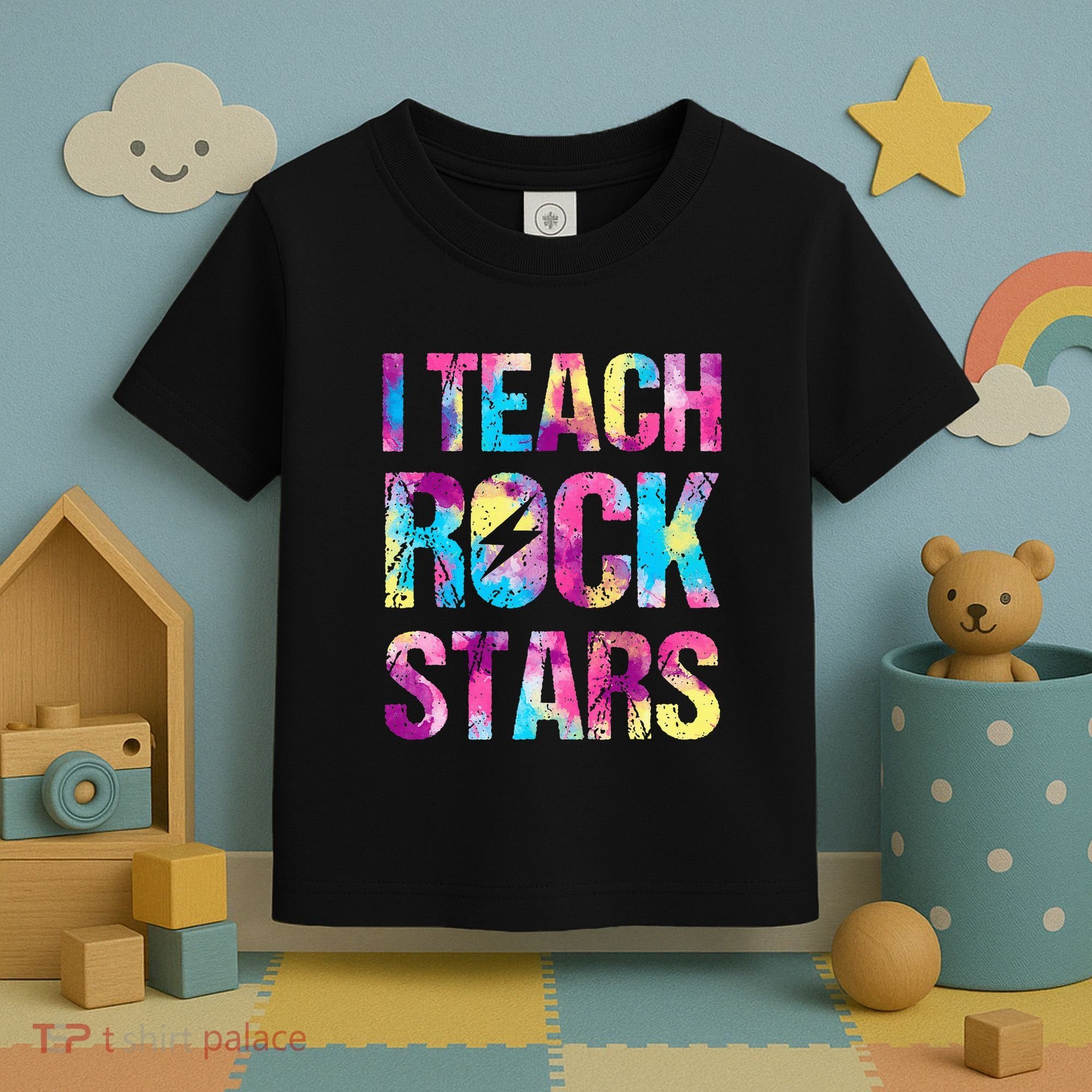 I Teach Rockstars Funny Music Teacher Back To School Toddler T-Shirt
