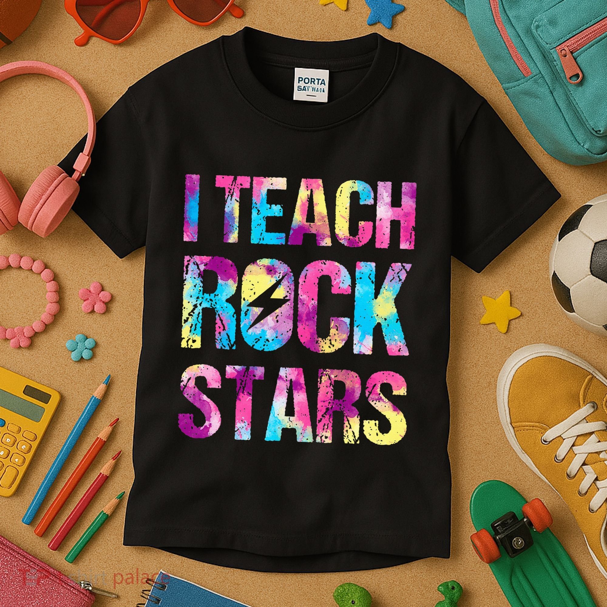I Teach Rockstars Funny Music Teacher Back To School Kids T-Shirt