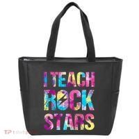I Teach Rockstars Funny Music Teacher Back To School Tote Bag thumb 0