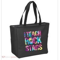 I Teach Rockstars Funny Music Teacher Back To School Tote Bag thumb 2
