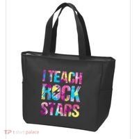 I Teach Rockstars Funny Music Teacher Back To School Tote Bag thumb 3