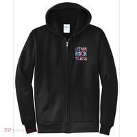 I Teach Rockstars Funny Music Teacher Back To School Full Zip Hoodie thumb 0