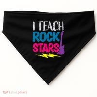 I Teach Rockstars Orchestra Music Teacher Back To School USA-Made Doggie Bandana thumb 0
