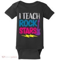 I Teach Rockstars Orchestra Music Teacher Back To School Baby Bodysuit thumb 0
