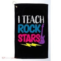 I Teach Rockstars Orchestra Music Teacher Back To School Golf Towel thumb 0