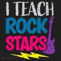 I Teach Rockstars Orchestra Music Teacher Back To School Golf Towel thumb 3