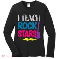 I Teach Rockstars Orchestra Music Teacher Back To School Women's Long Sleeve Shirt thumb 0
