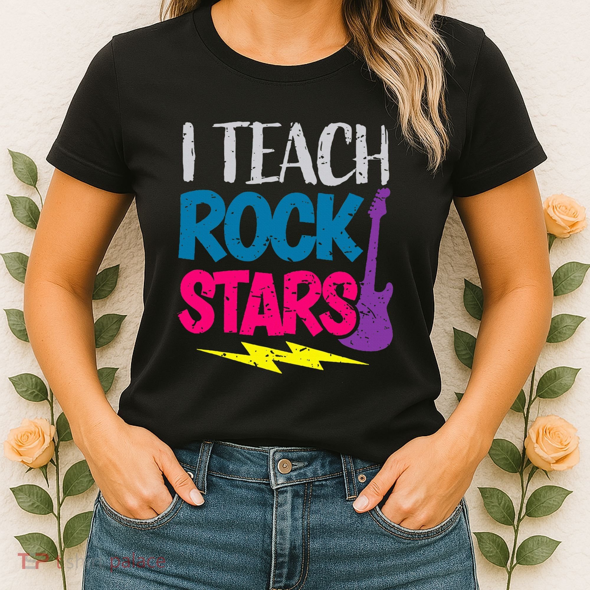 I Teach Rockstars Orchestra Music Teacher Back To School Women's T-Shirt