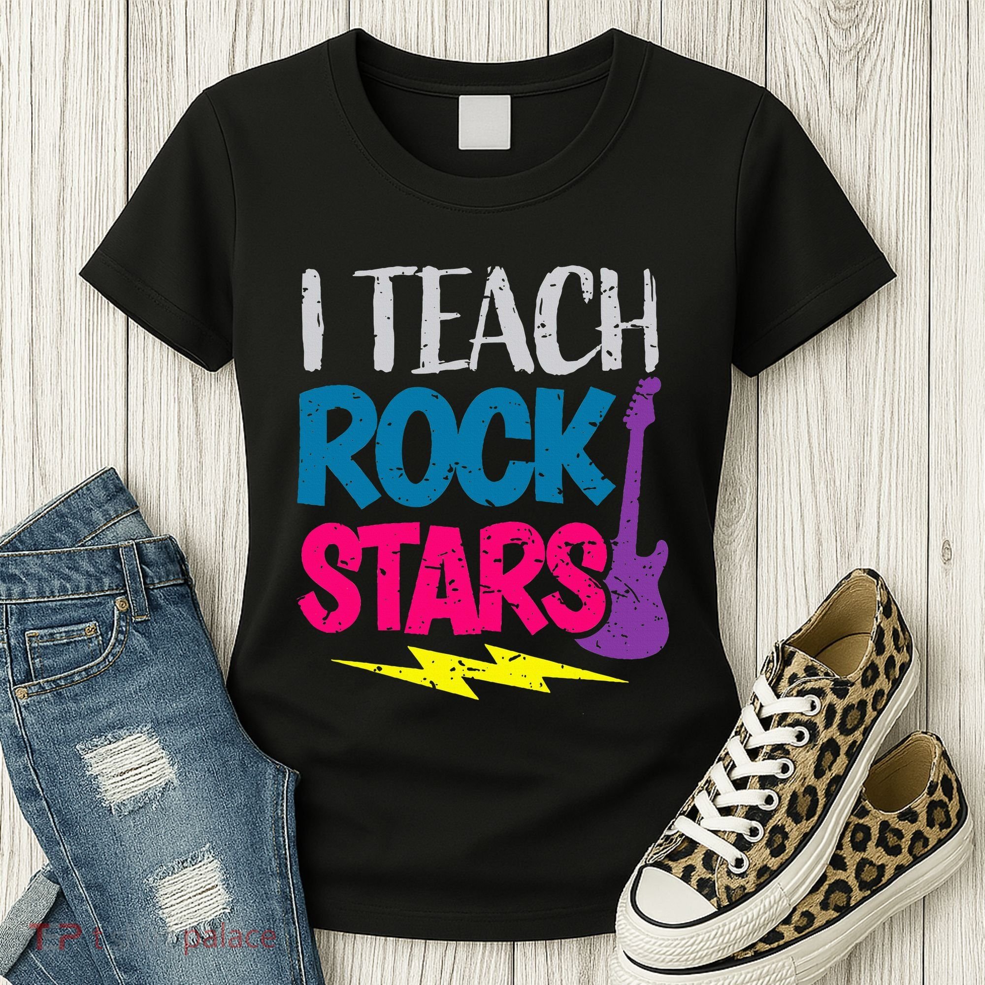 I Teach Rockstars Orchestra Music Teacher Back To School Women's T-Shirt