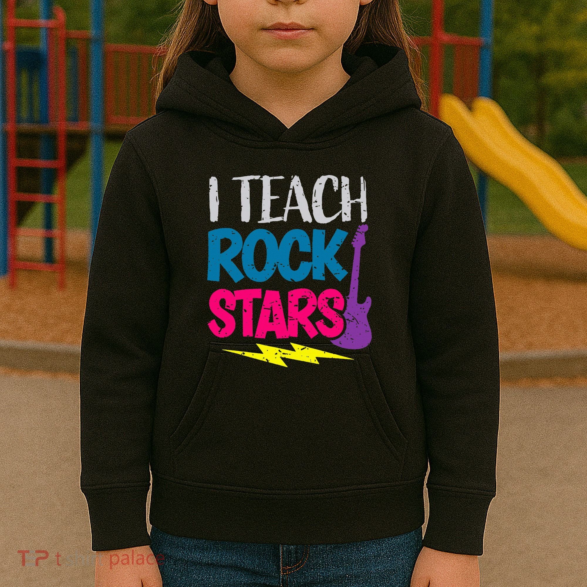 I Teach Rockstars Orchestra Music Teacher Back To School Kids Hoodie