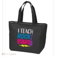 I Teach Rockstars Orchestra Music Teacher Back To School Tote Bag thumb 3