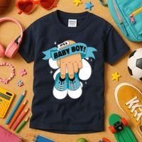 It's A Baby Boy! Kids T-Shirt thumb 3