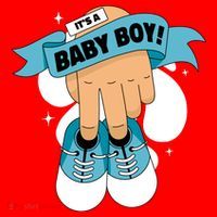 It's A Baby Boy! Santa Hat thumb 1